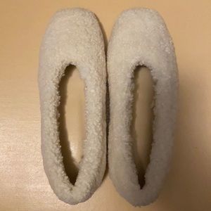 shearling fleece women's ballerina flats